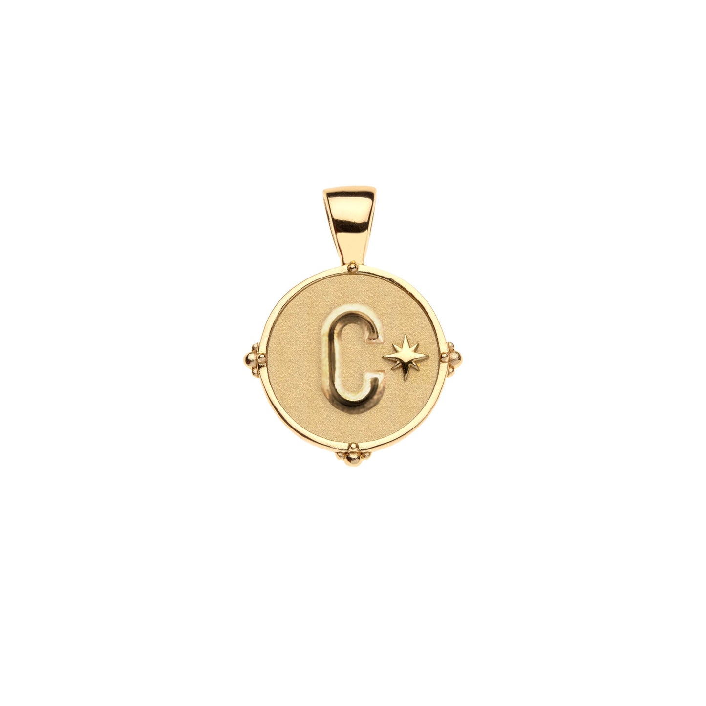 JW Letter Coin Pendant