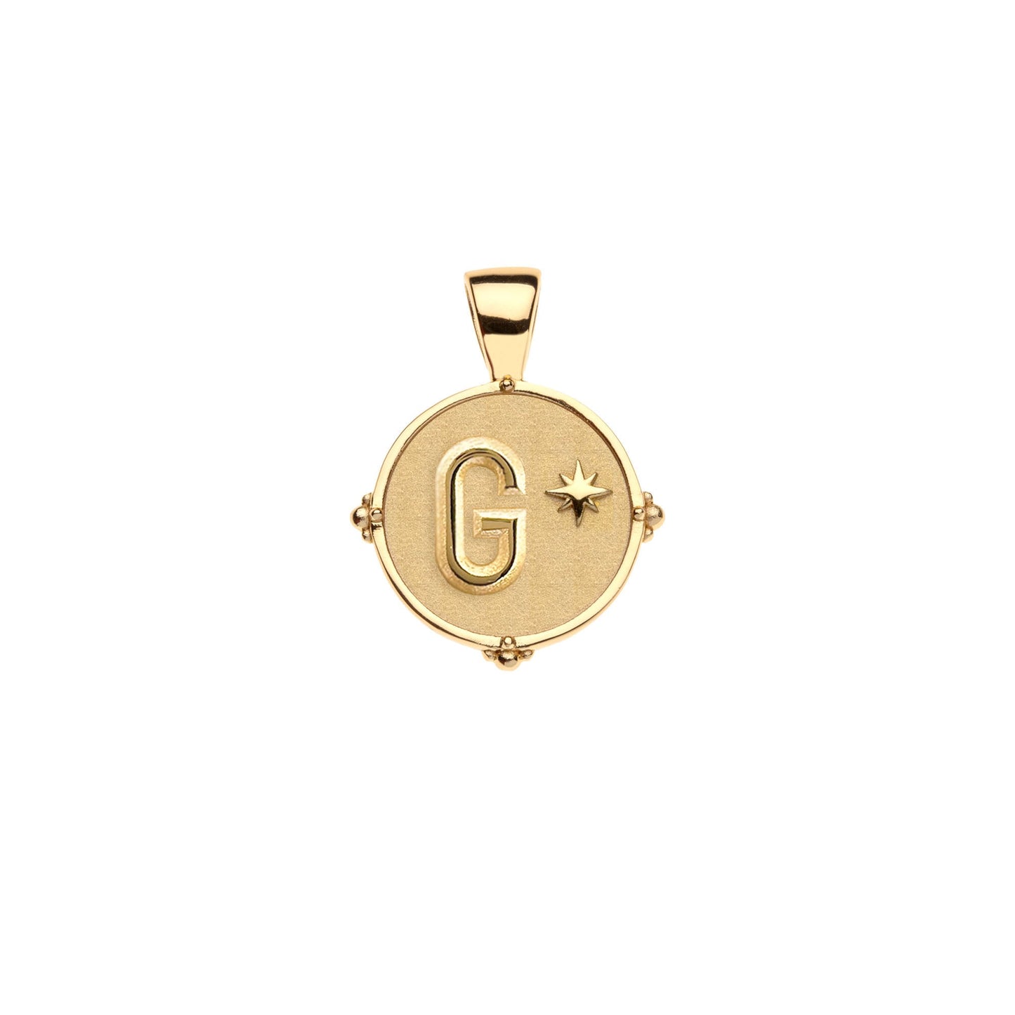 JW Letter Coin Pendant