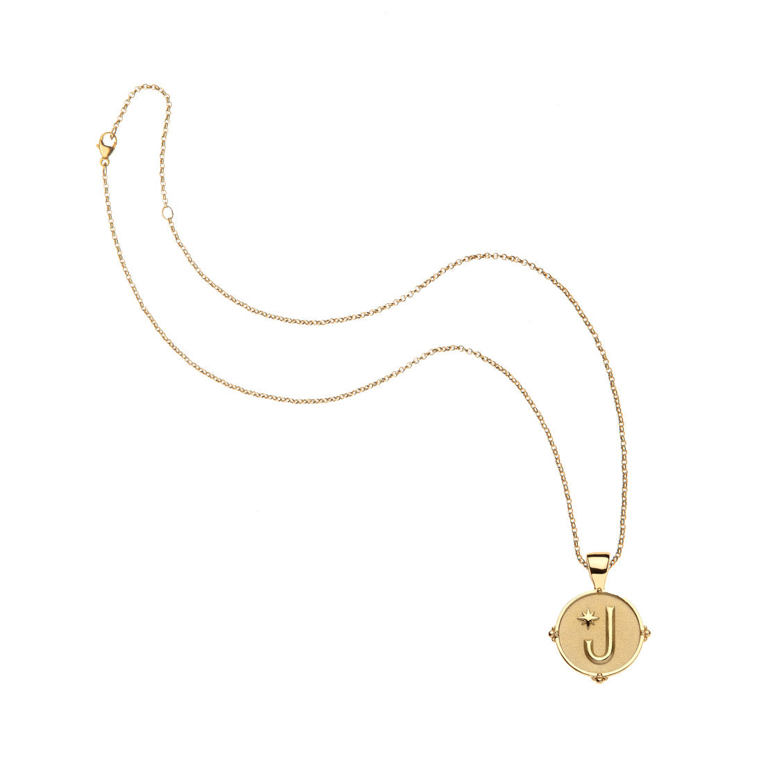 JW Letter Coin Pendant