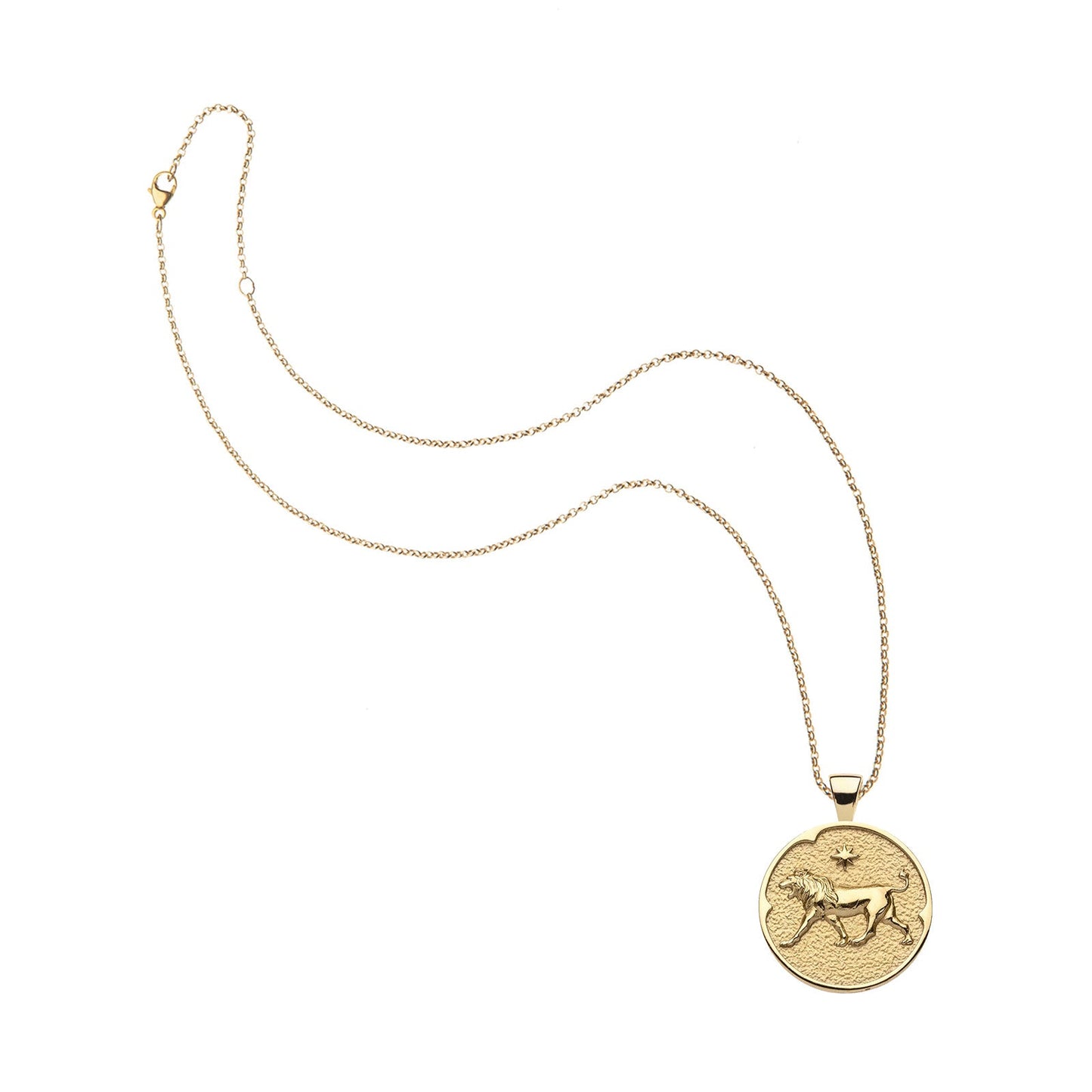 LEO JW Small Zodiac Pendant Coin - Jul 23 - Aug 22