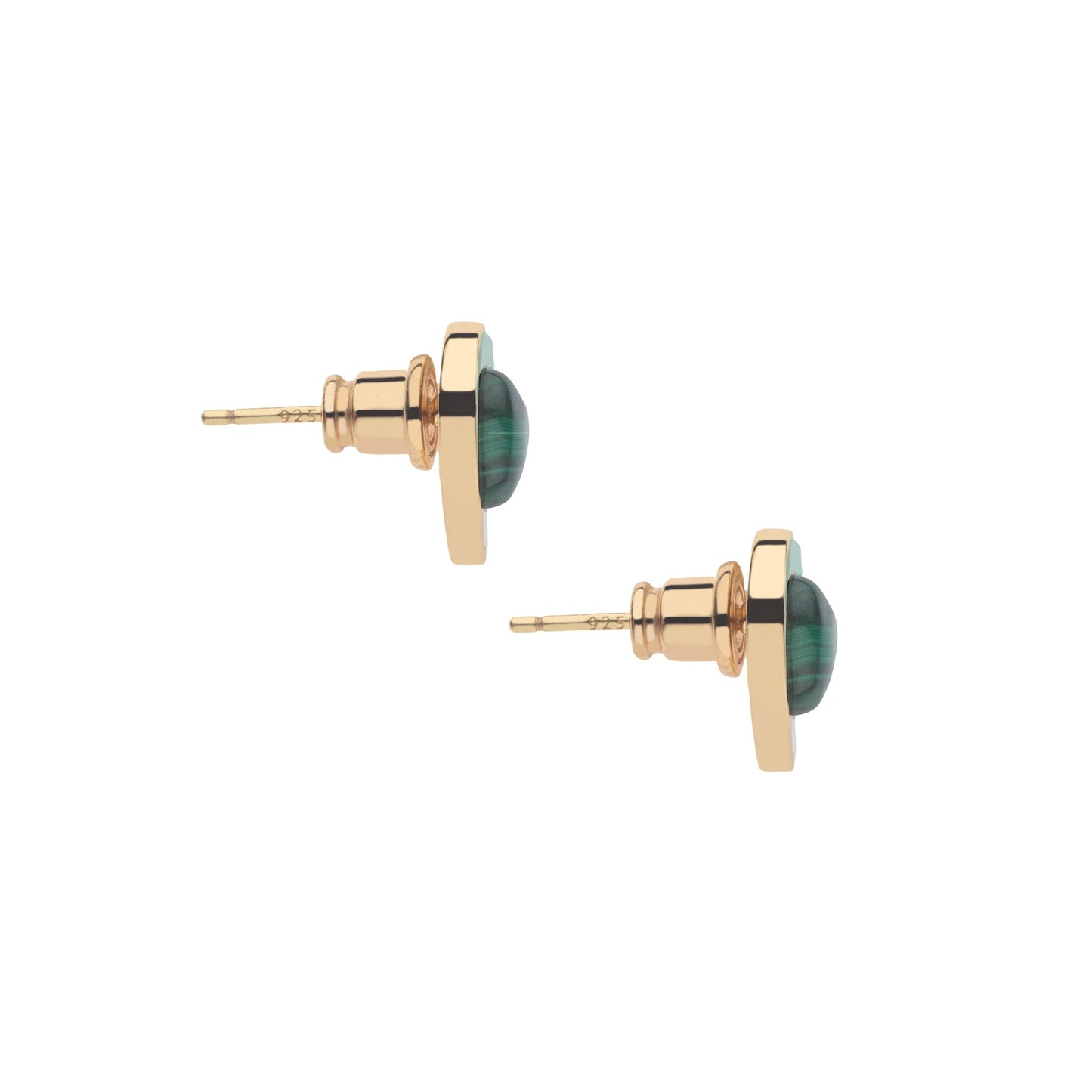 LOVE Petite Enchanted Heart Earrings in Malachite