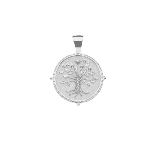 FAITH JW Small Pendant Coin in Silver